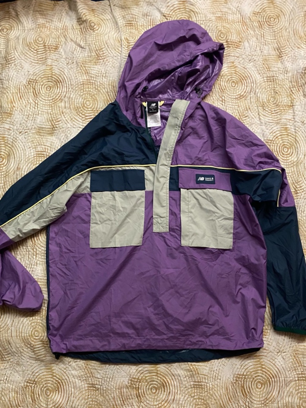 New Balance Purple, Black & Tan Parks Project Anorak windbreaker